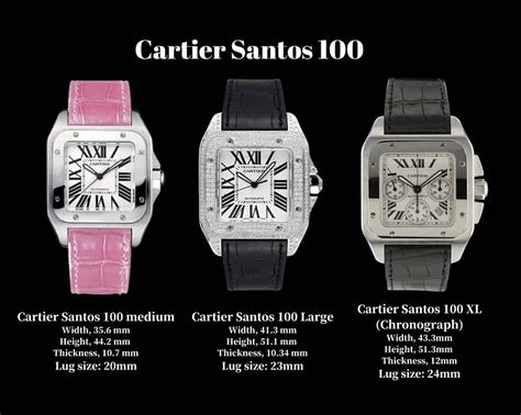 cartier santos 100 medium|cartier santos medium vs large.